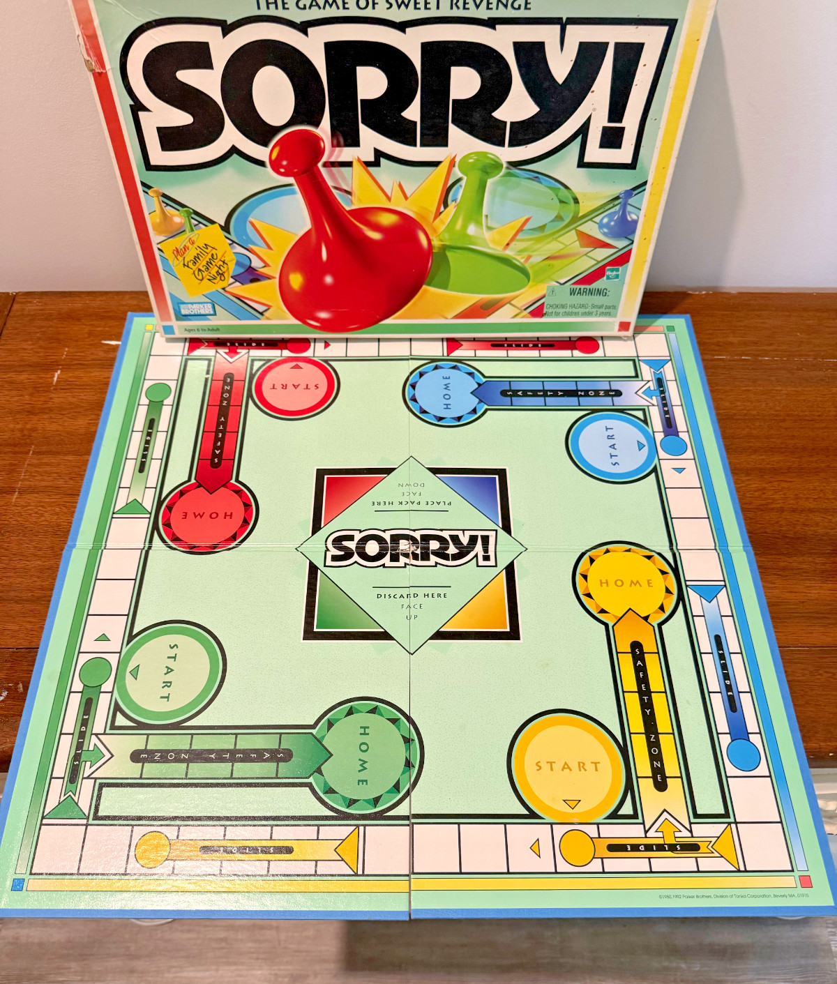 Vintage 1998 Hasbro Parker Brothers SORRY! Board Game 100% Complete Family Game