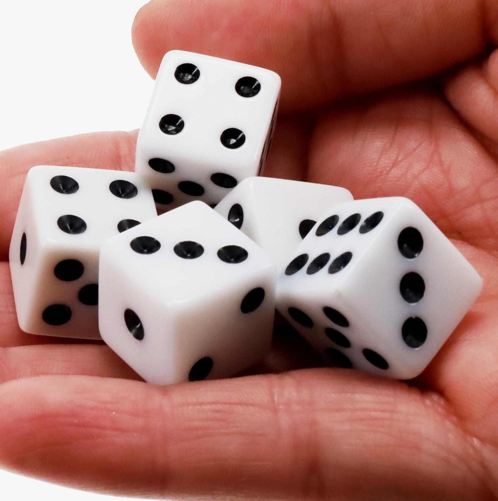 WE Games 4 Plastic Dice Cups, 20 Dice, Instructions for Liar’s Dice and 10 Games