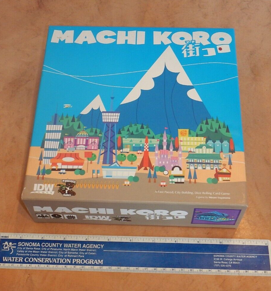 2014 IDW GAMES – MACHI KORO BOARD GAME, 100% COMPLETE