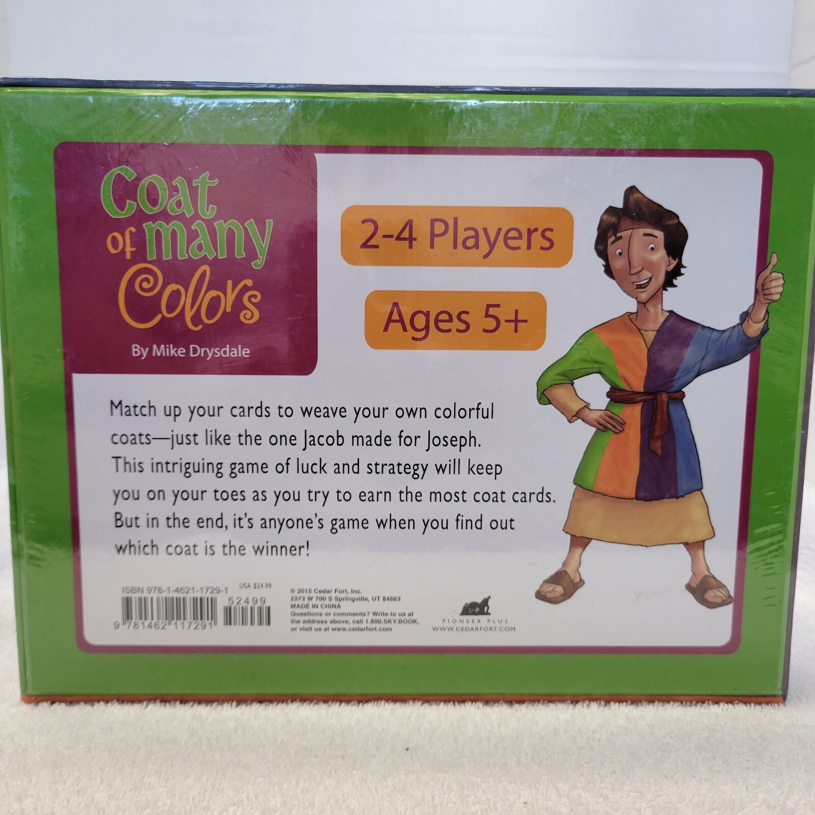 NIB Coat of Many Colors Game Cedar Fort 2015 Christian Board Game Age 5+ Family