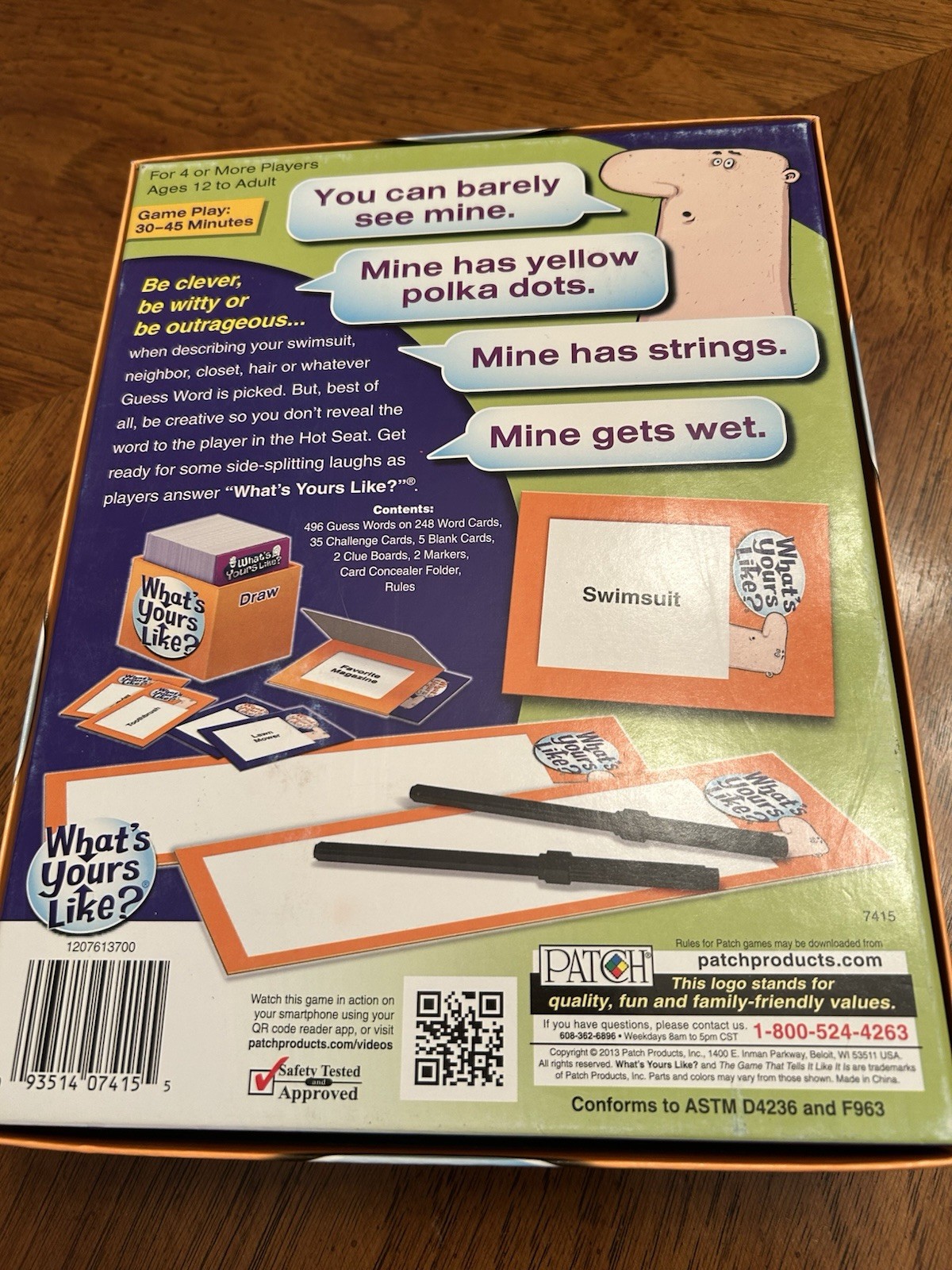 WHAT’S YOURS LIKE? Family party game Opened never used