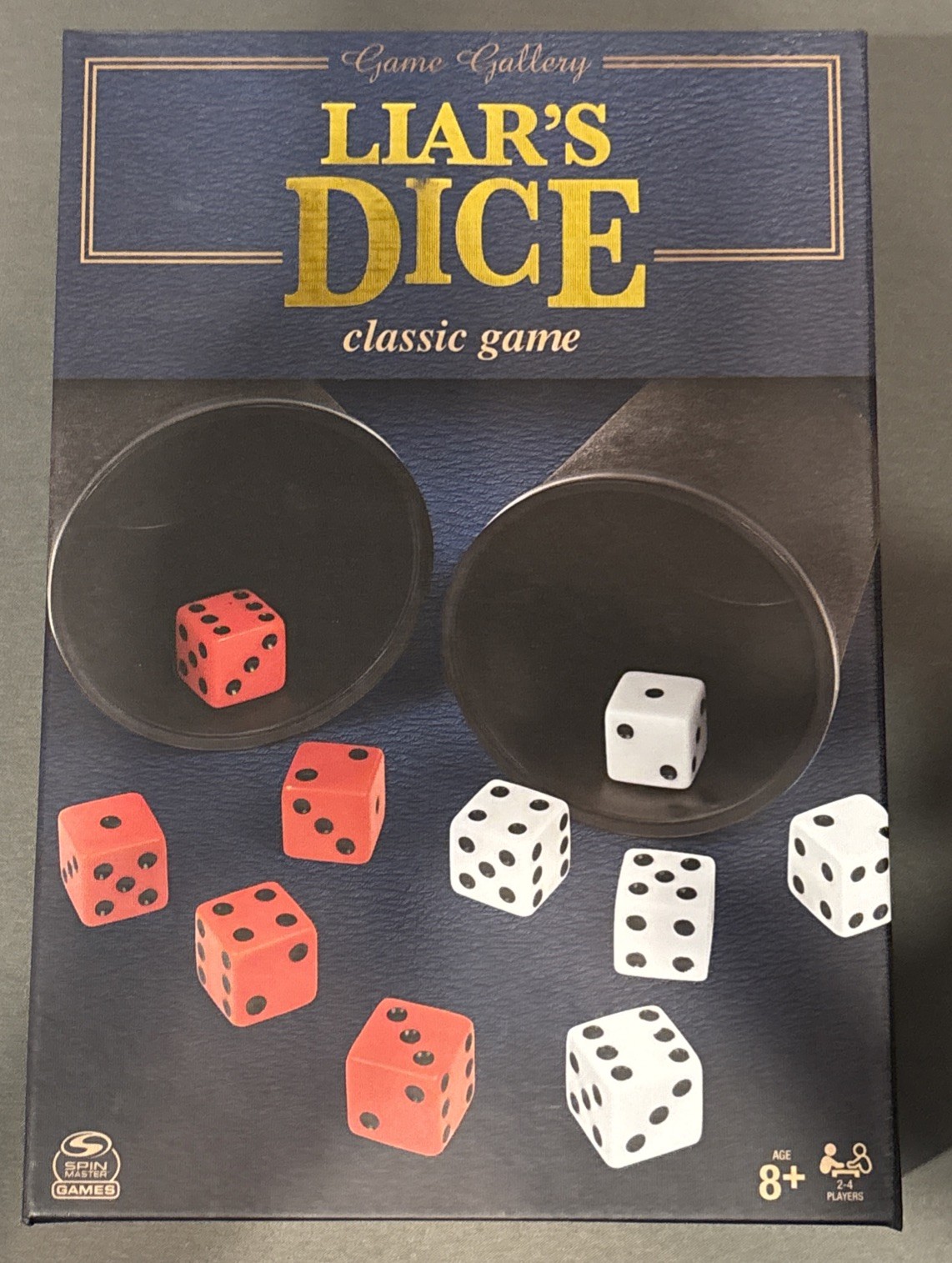 New Game Gallery Liar’s Dice Classic Game 2-4 Players Ages 8+ (4 Cups + 20 Dice)