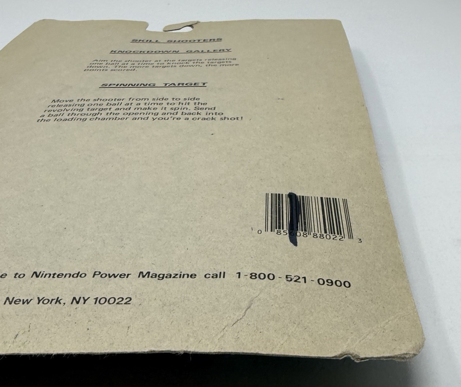 Nintendo Power 1988 Super Mario Bros. Skill Shooter Spinning Target Vintage Game