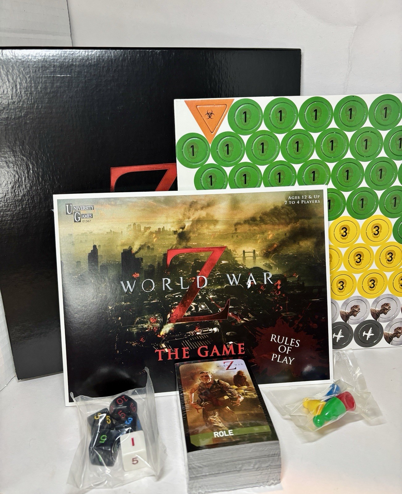 UNIVERSITY GAMES , WORLD WAR Z , THE GAME BOARD GAME – 2013 EDITION
