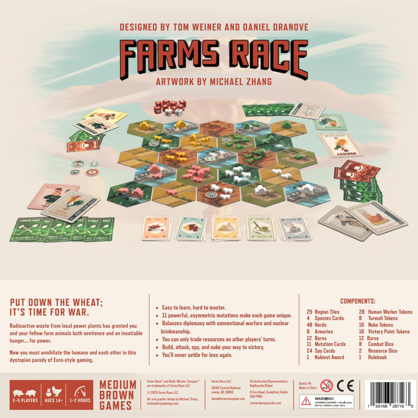Farms Race Standard Edition – Strategy Board Game for Adults and Family, 2–4