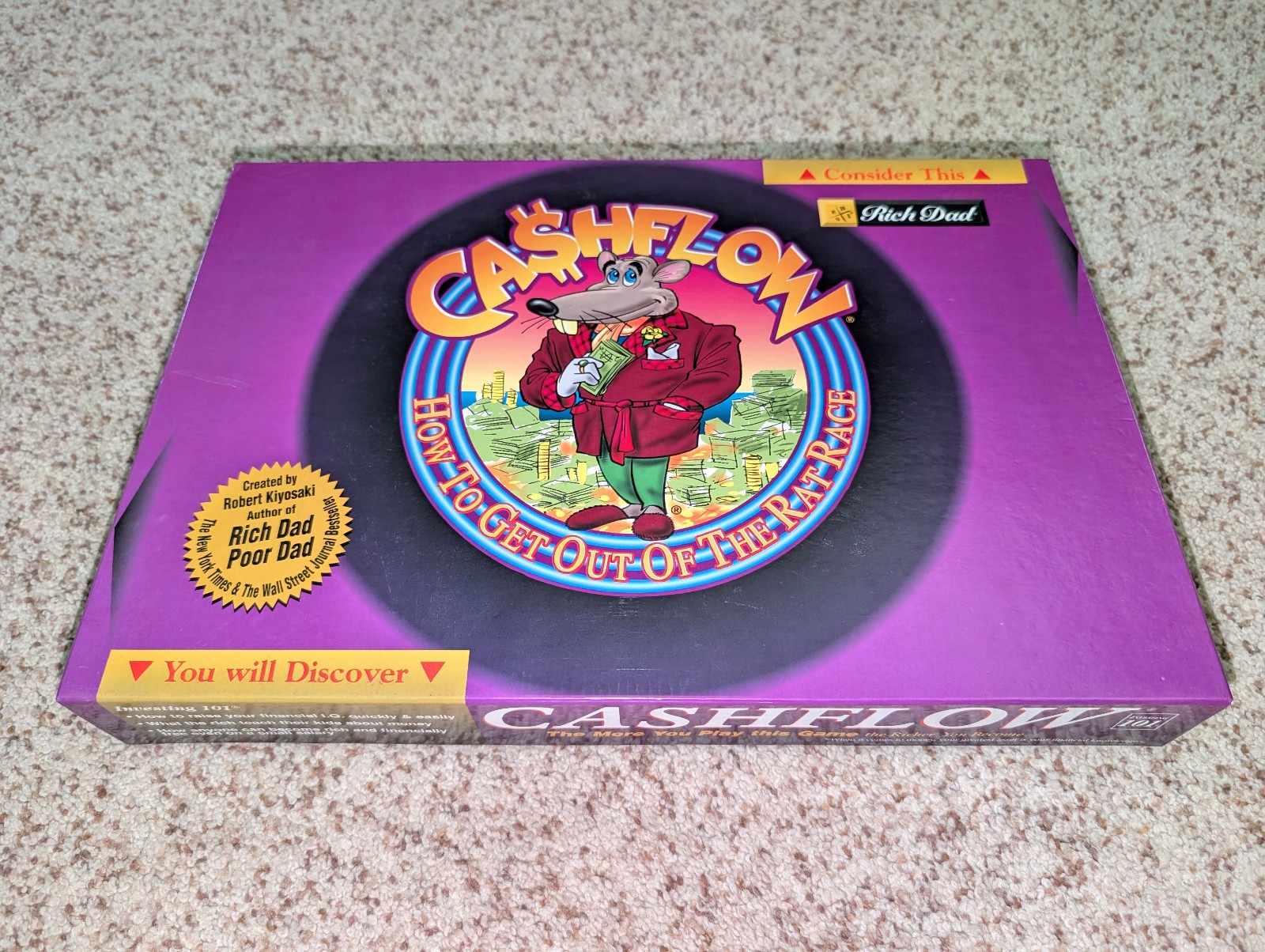Cashflow Investing 101 Board Game Rich Dad 1999-2002 Almost Complete Playable