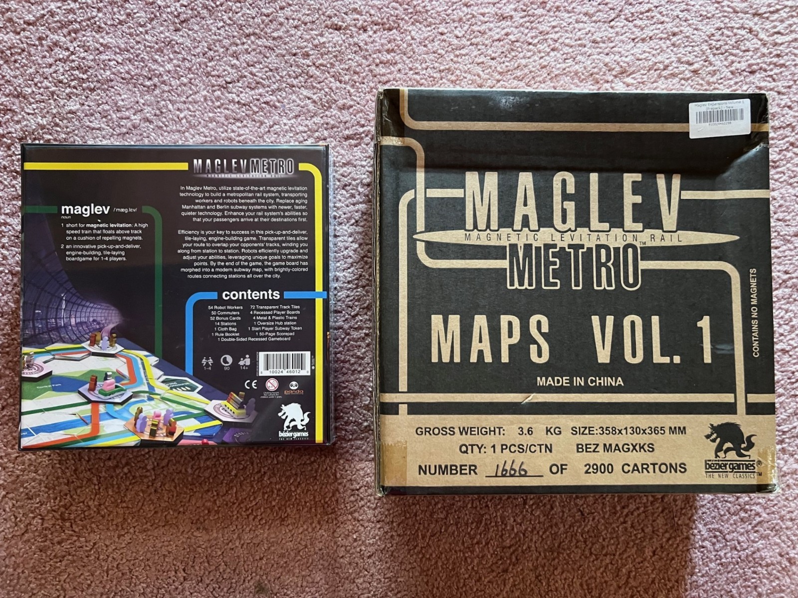 Maglev Metro + Maps Vol. 1 Kickstarter by Bezier Games 2021 sealed original pack