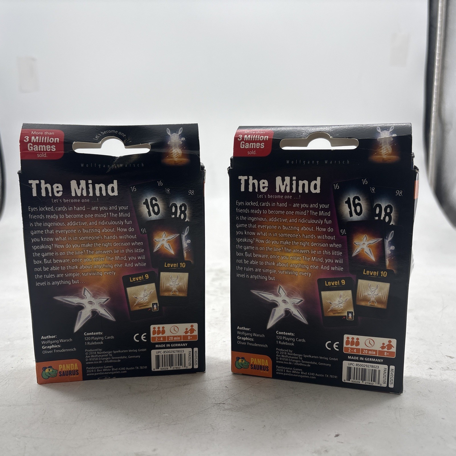 THE MIND Card Game SEALED 2018 (2 Pack) (A569)