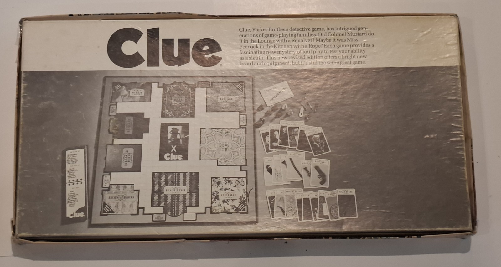 Vintage 1972 Clue Parker Brothers Detective Game – Family Board Game – Good