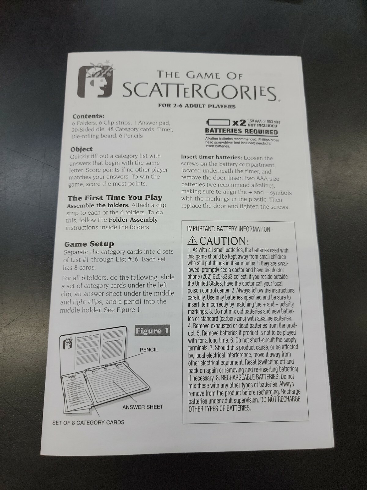 The Game of Scattergories | Parker Brothers | 2009 | Complete
