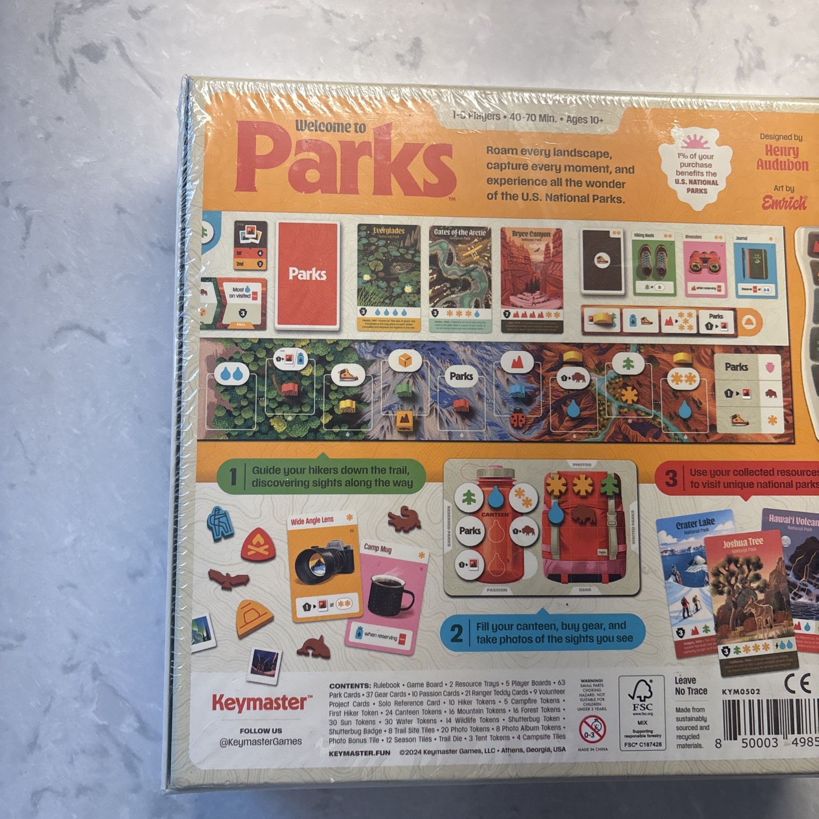 Parks The National Parks Game 2nd Edition Keymaster Henry Audobon NEW READ