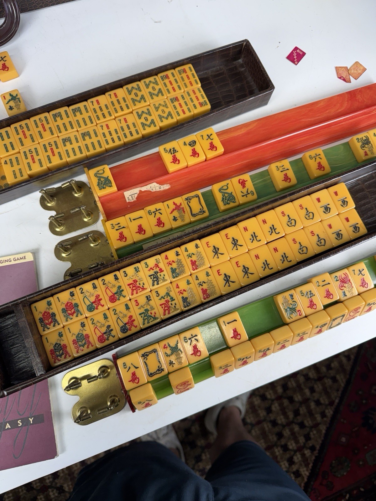 167 Tile Butterscotch Bakelite CARDINAL PRODUCTS CO. Mahjong Set Case 4 Racks