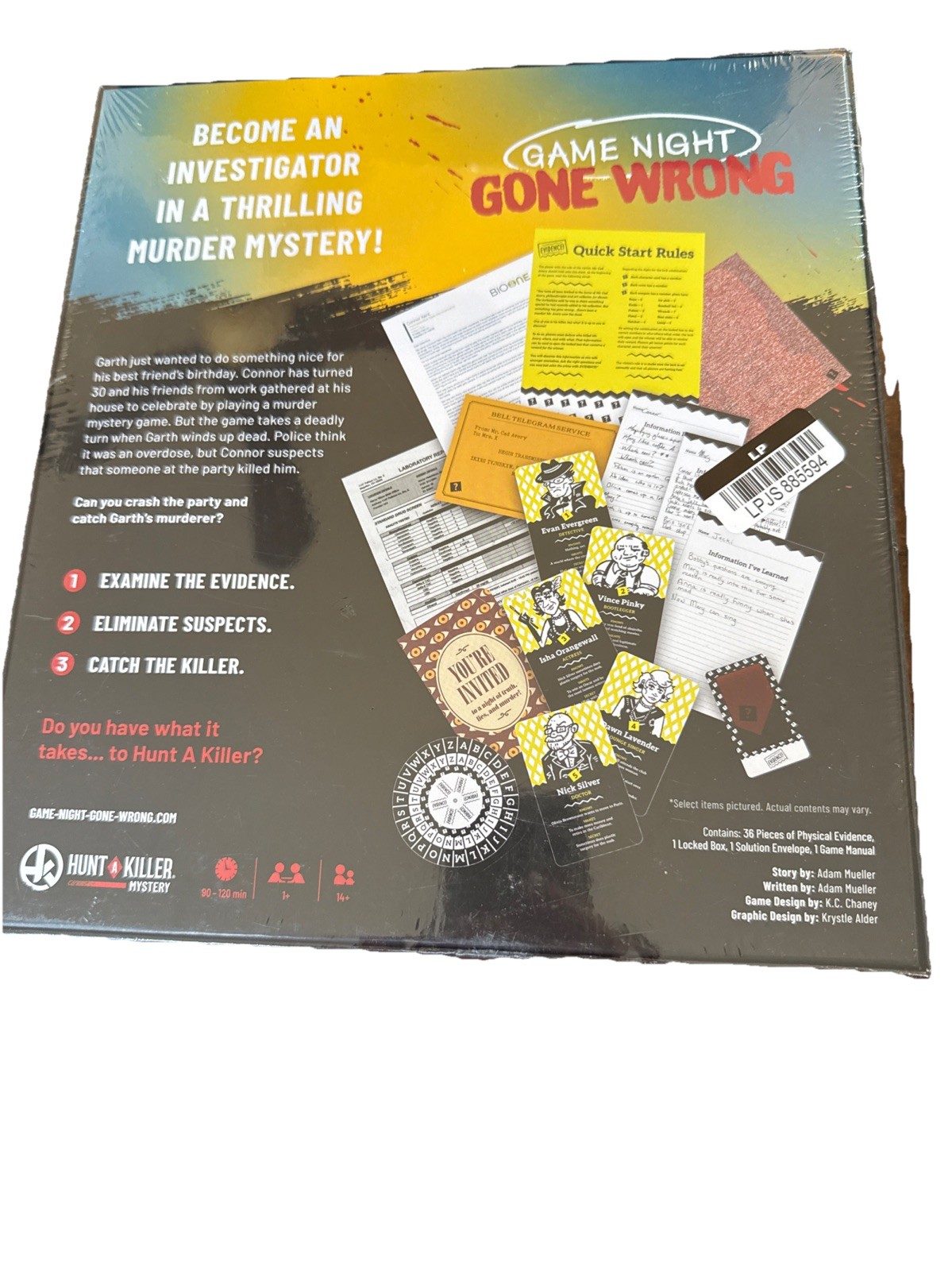 Hunt A Killer — Game Night Gone Wrong — Complete Mystery Game – NEW SEALED