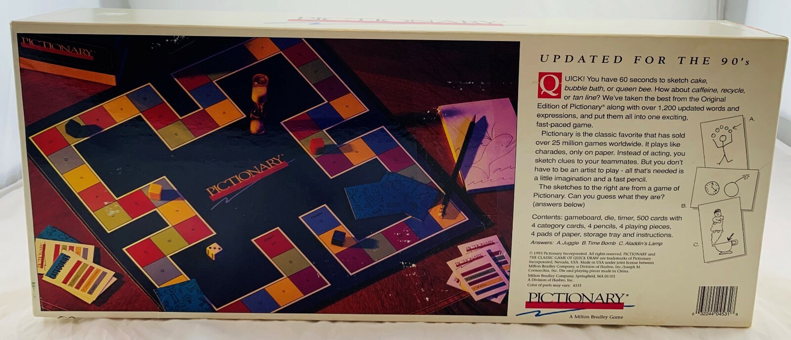 Pictionary Updated for the 90’s Game Complete in Good Condition FREE SHIPPING