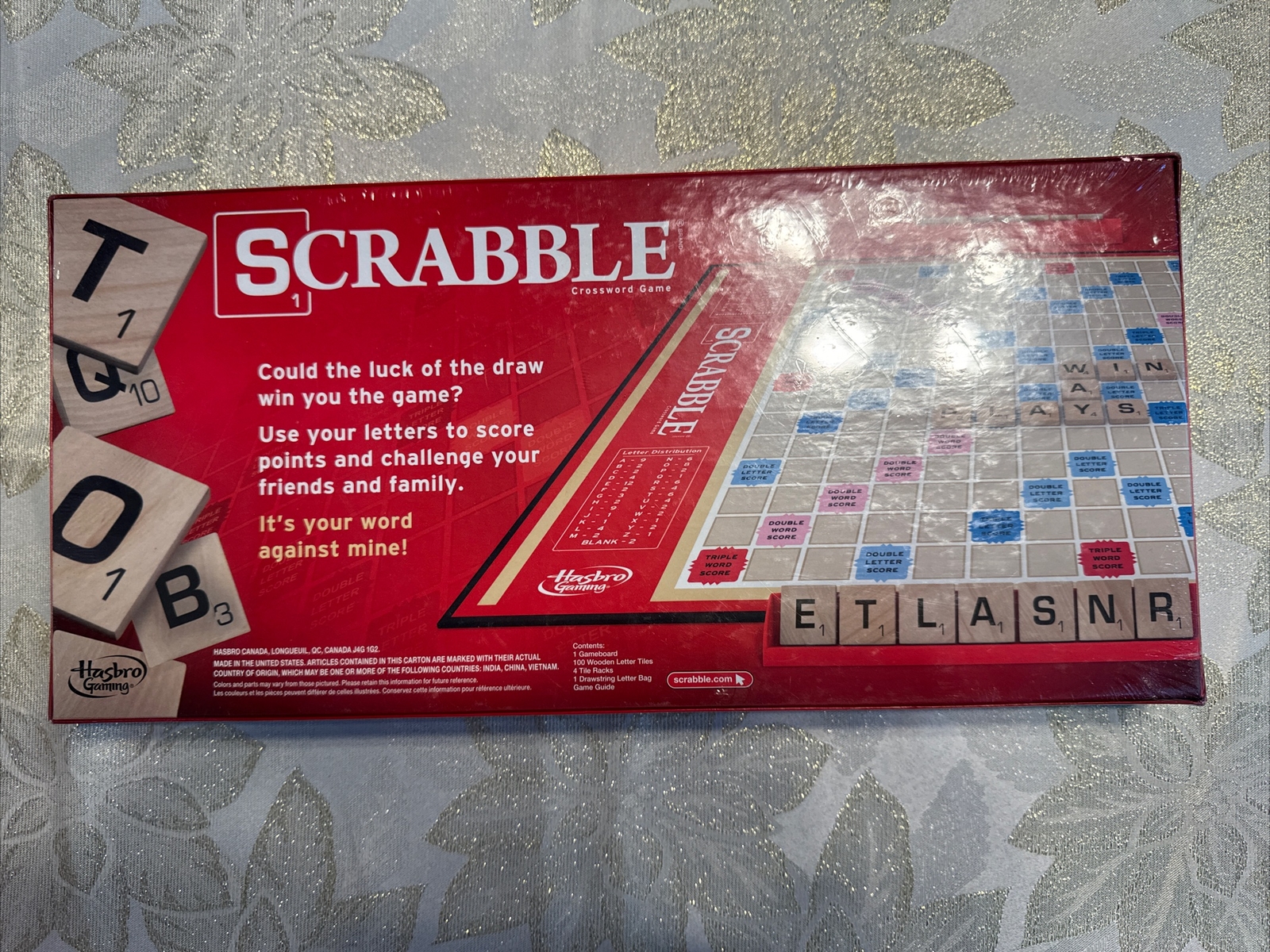 NEW Sealed SCRABBLE Classic Board Game Hasbro Spelling Game Free Shipping !