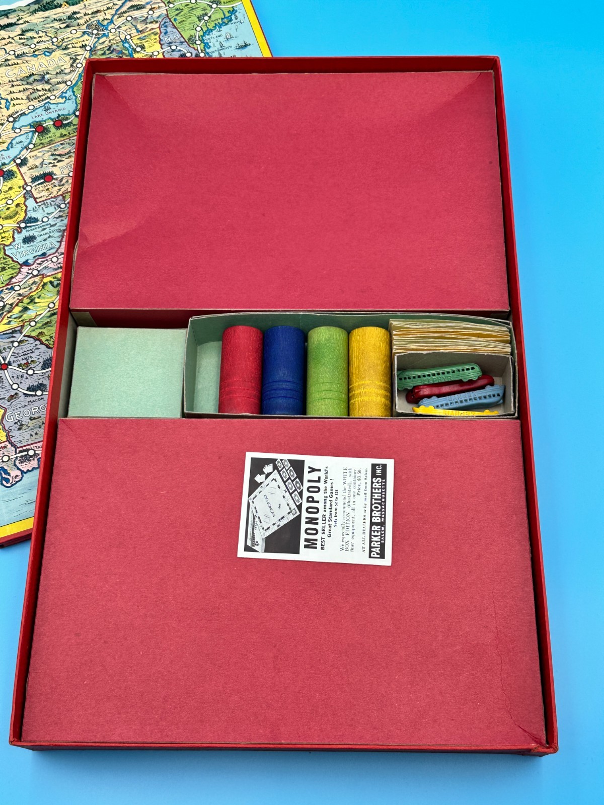 Across the Continent (1935) Parker Brothers Board Game – Complete w/ all Pieces