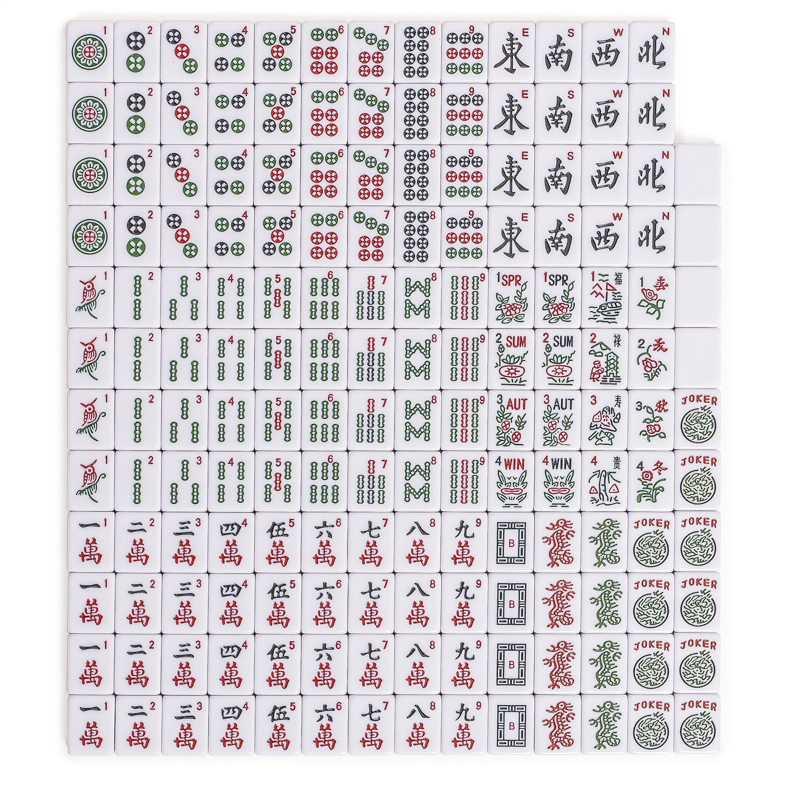 YMI “Rosehill” American Mahjong Tiles, 166-Piece Set