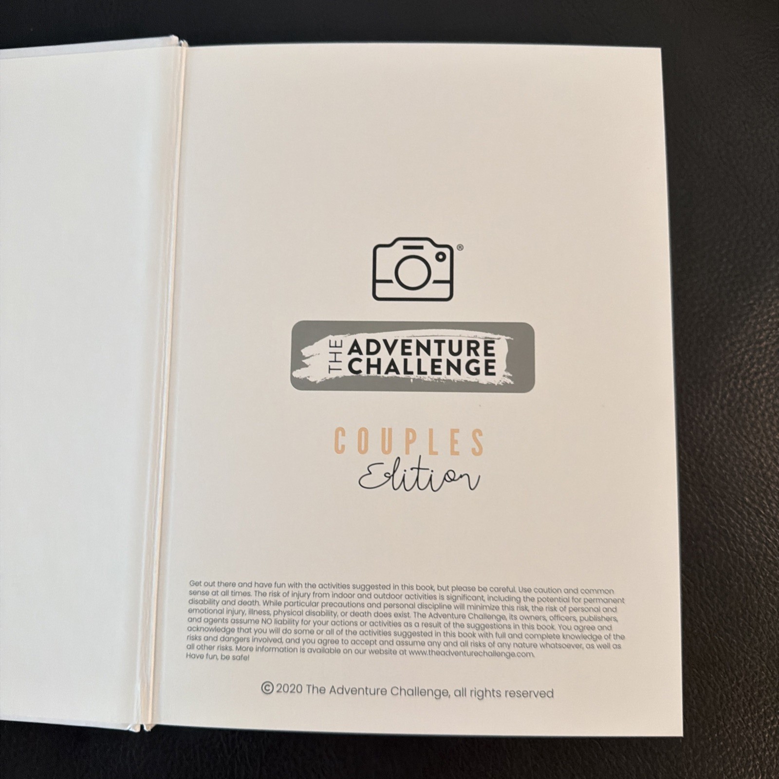 The Adventure Challenge Couples Edition Hardcover Book
