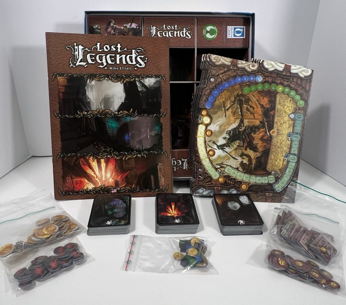 Lost Legends Board Game By Mike Elliott Queen Games Ages 10+ Complete EUC!