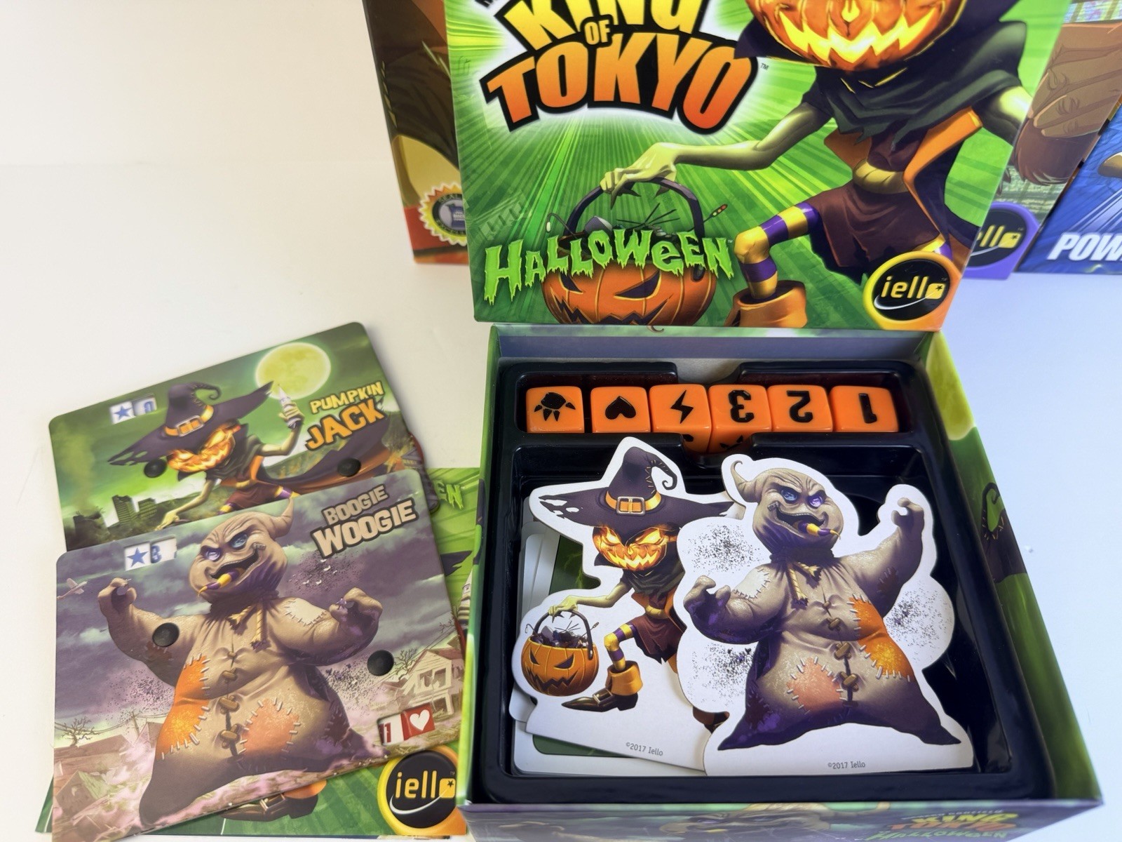 King Of Tokyo Richard Garfield Board Game with Halloween & Power Up Expansions!