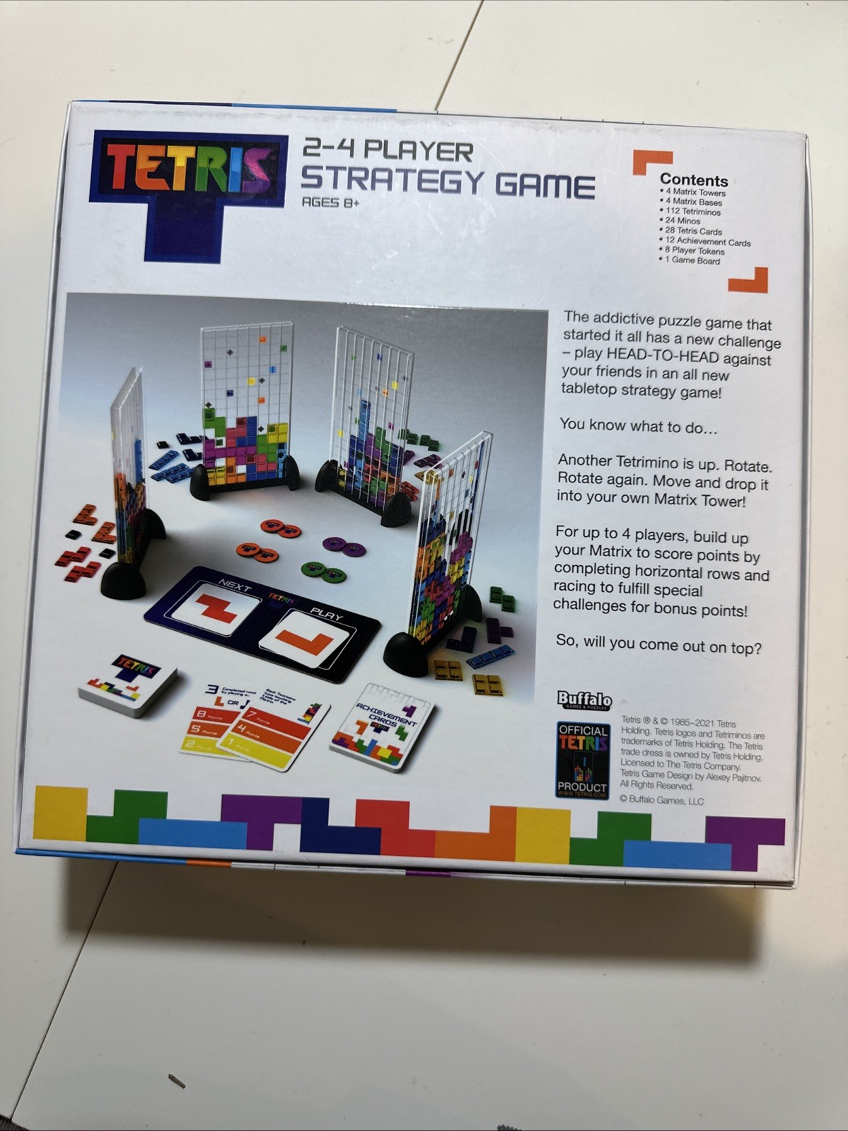Buffalo Games Tetris Strategic Puzzle Board Game Ages 8+ Complete.