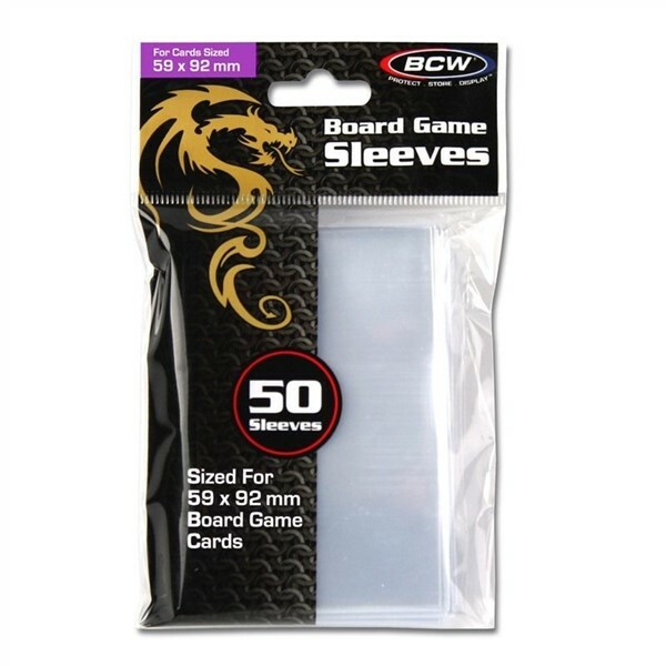 150 BCW 59mm x 92mm Board Game Card Clear Soft Poly Sleeves 59×92