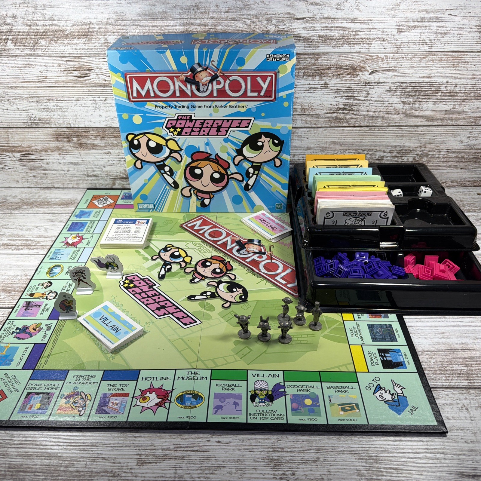 Powderpuff Girls Monopoly Game (2001) Parker Brothers Hasbro (100% Complete)