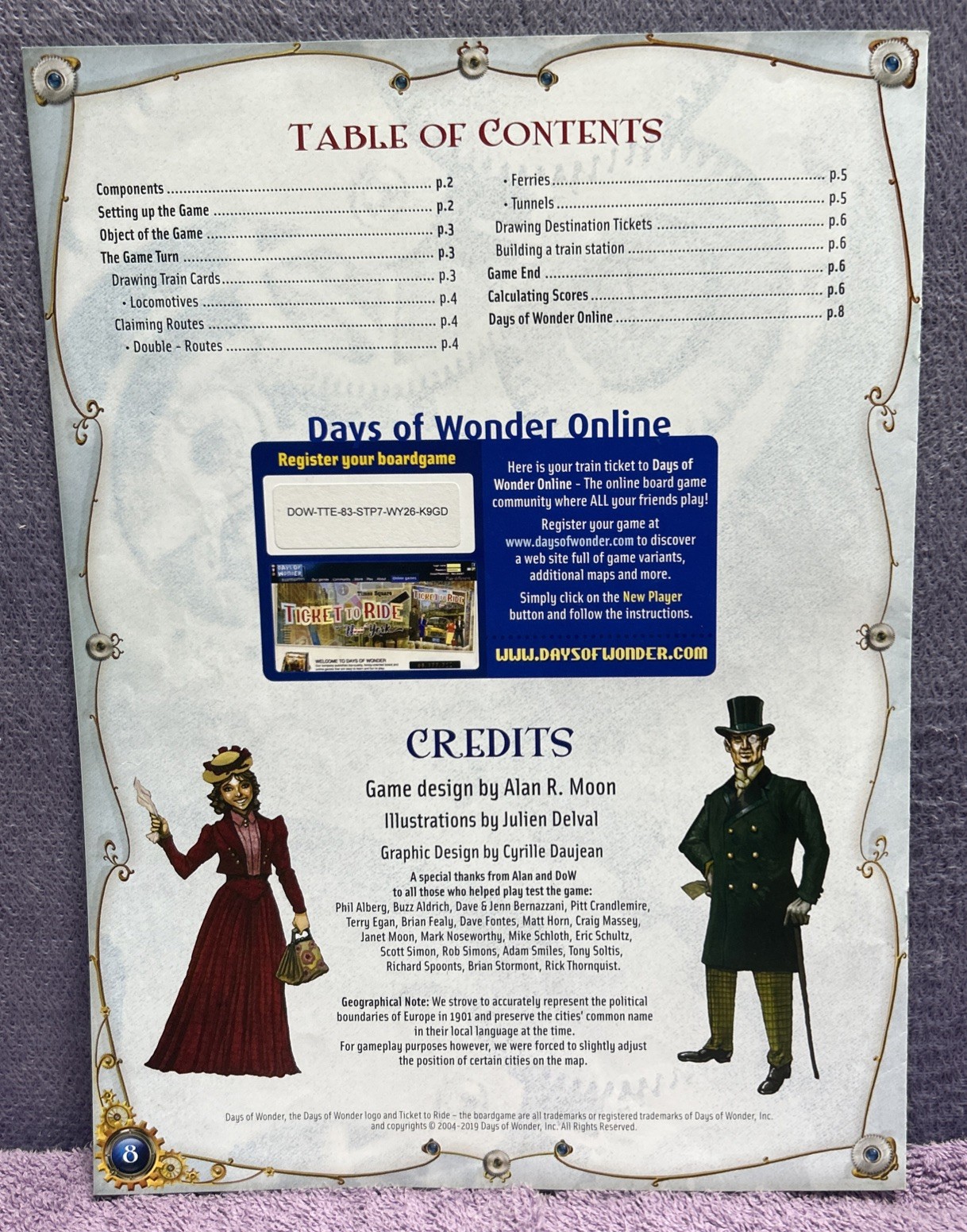 Ticket to Ride Europe Board Game | Alan R. Moon Days of Wonder | NEW Open Box