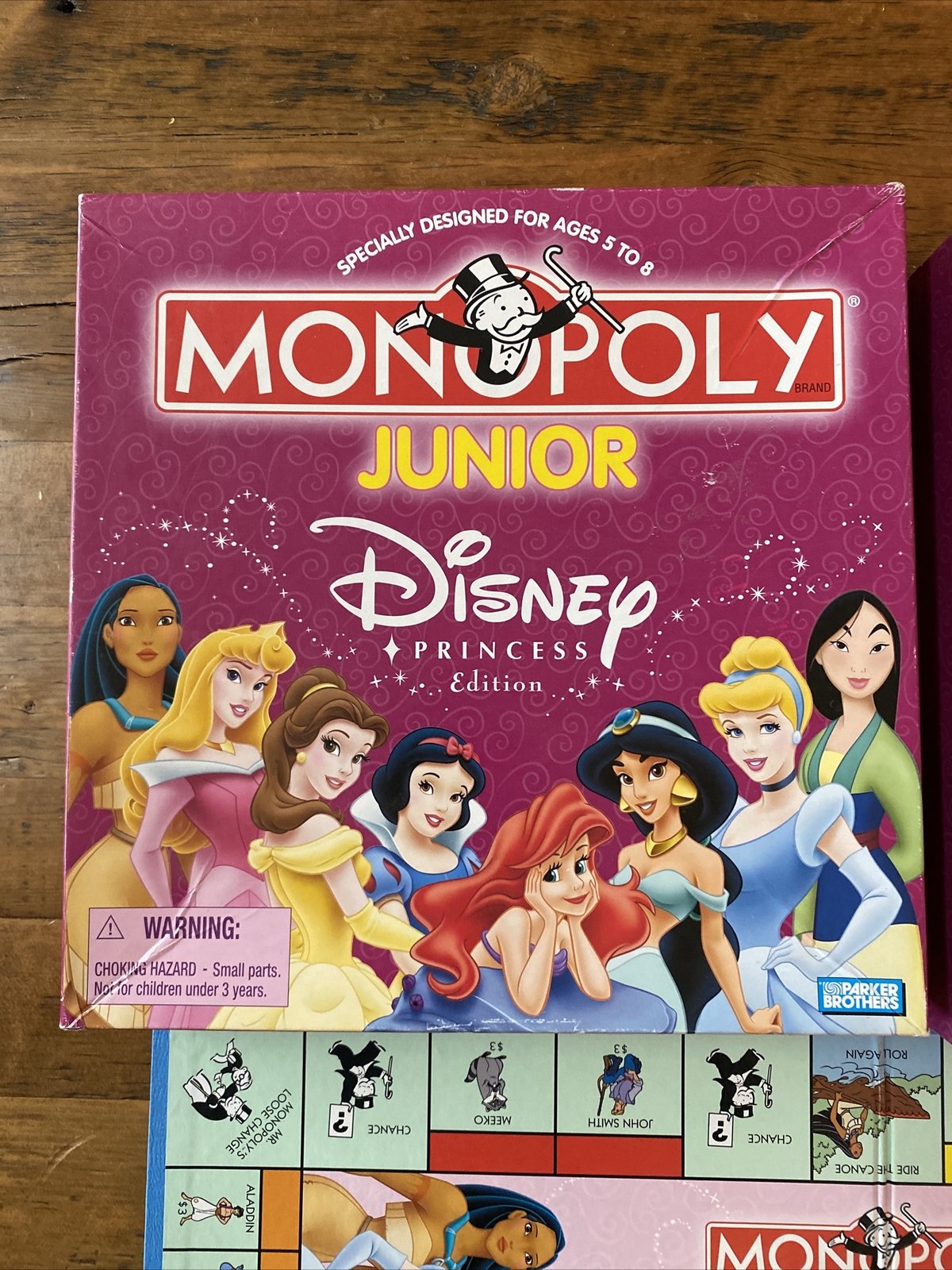 Monopoly Junior Jr Disney Princess Edition Parker Brothers Ages 5 to 8
