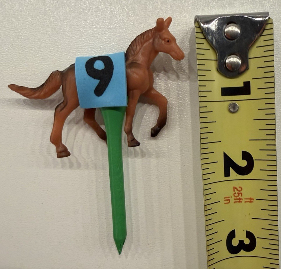 Custom Horse Game Pieces Tokens Race Derby – handmade #’s saddles GREEN tees