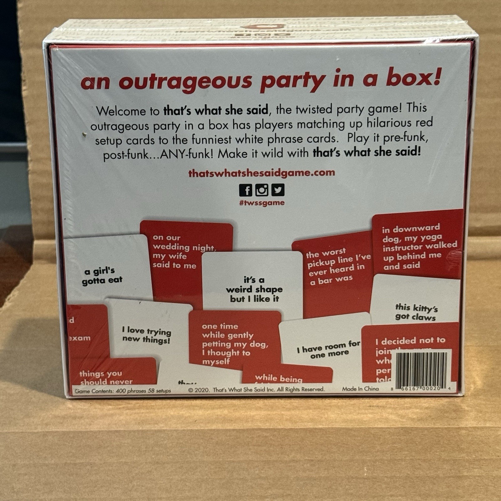 That’s What She Said: Hilarious Adult Party Game with 458 Cards for 4+ Players