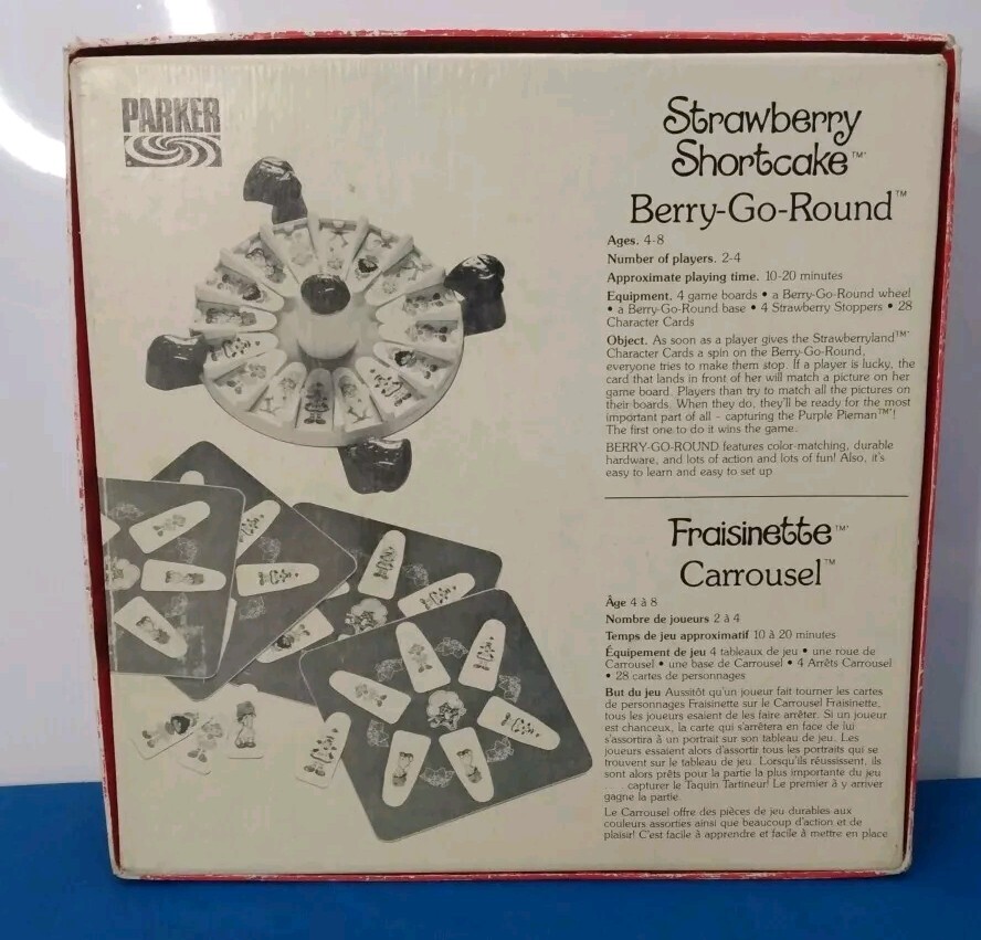 Vintage 1981 Strawberry Shortcake Berry Go Round Board Game – 99% Complete