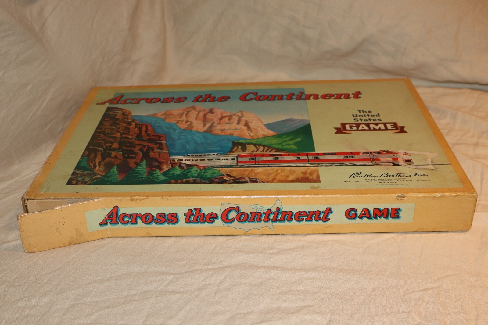 Vintage 1952 Parker Brothers Across the Continent Board Game *READ*
