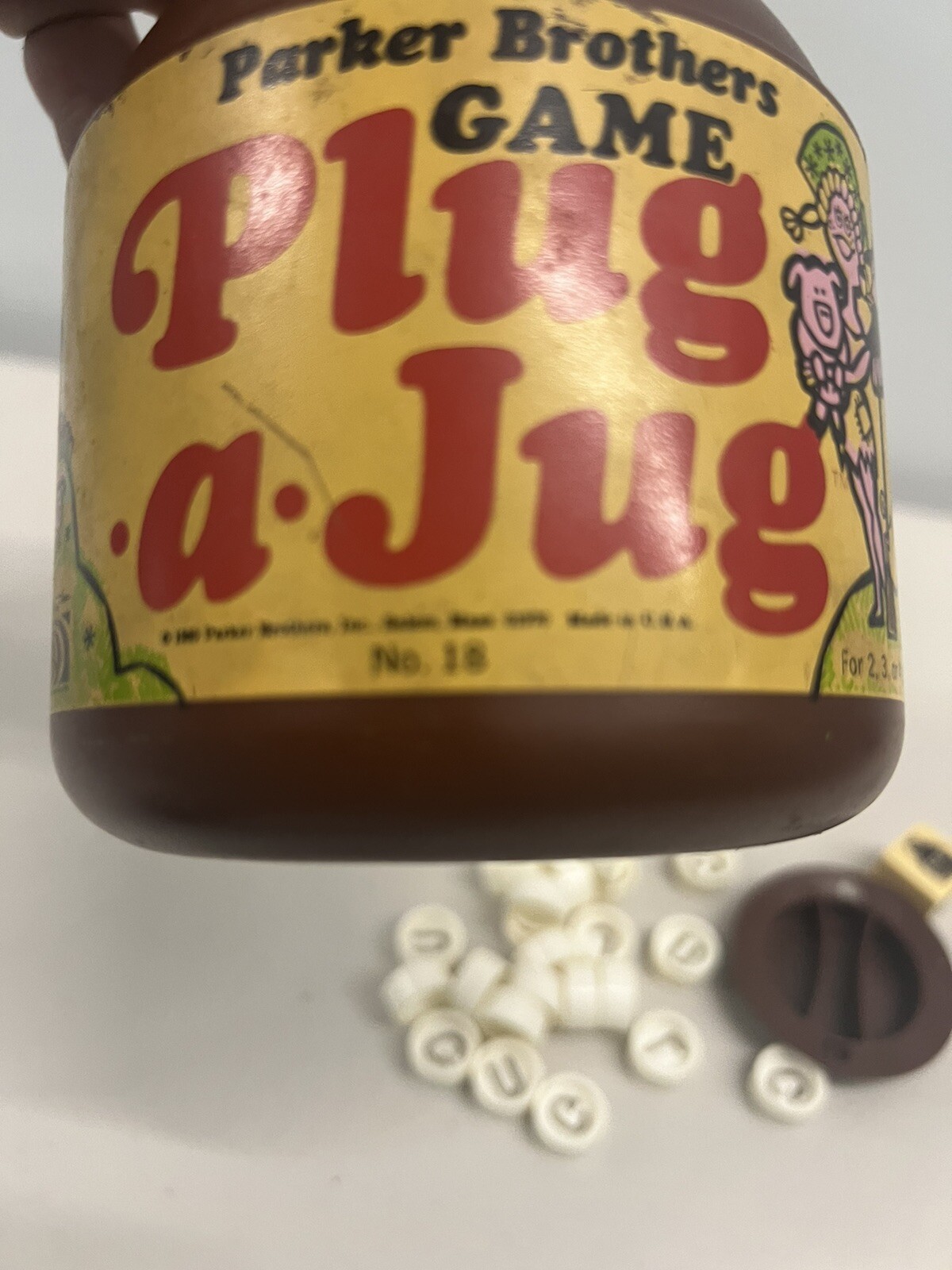 Plug a Jug 1969 Game Dice Incomplete USA Parker Bros Words Free Shipping