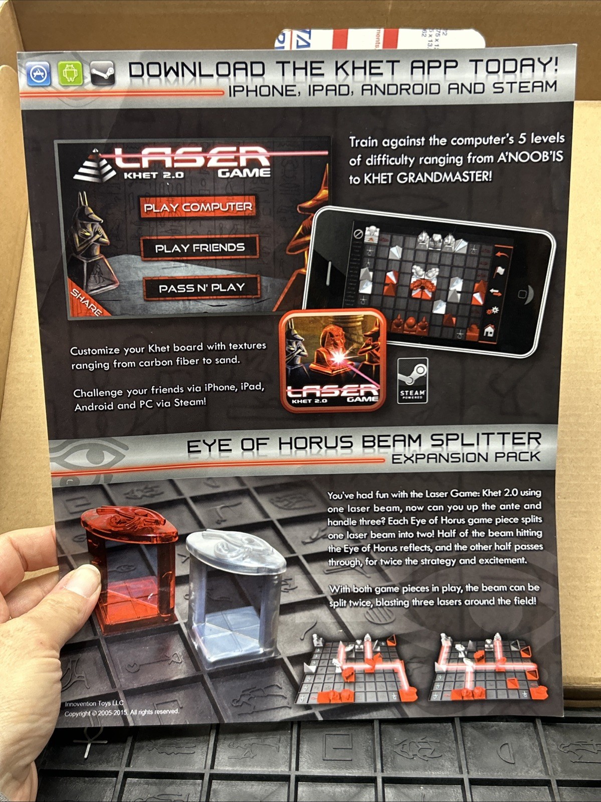 Laser Game Khet 2.0 Mensa Select Winner, Complete no batteries