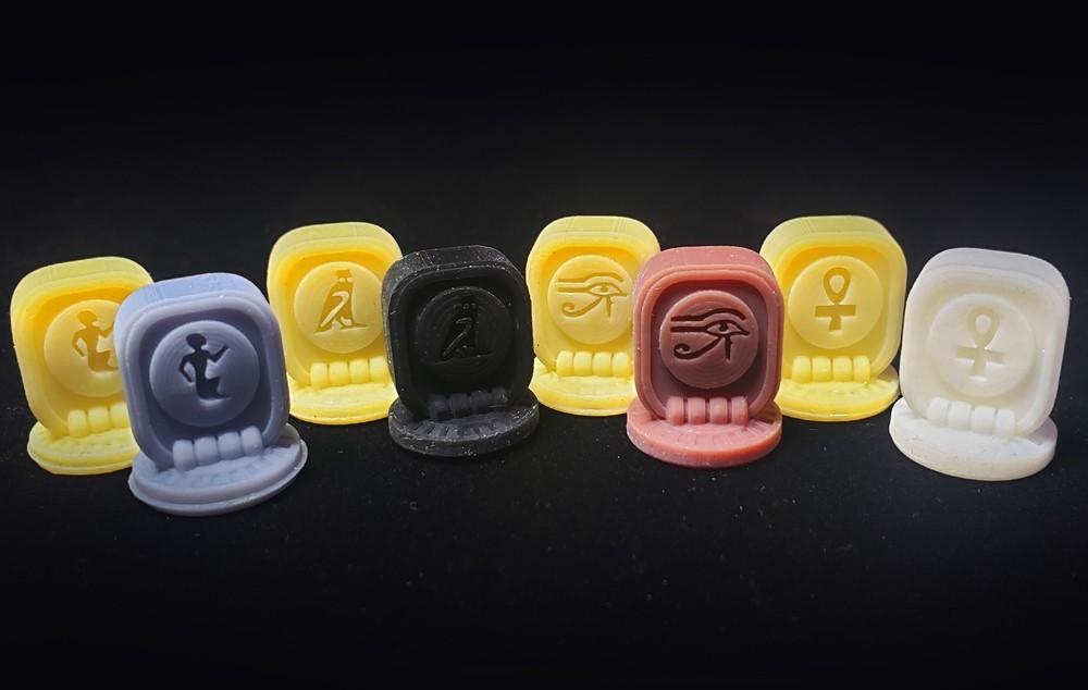 Imhotep: Builder of Egypt Player Tokens 6pcs | Multi-colored 3d Printed Pieces