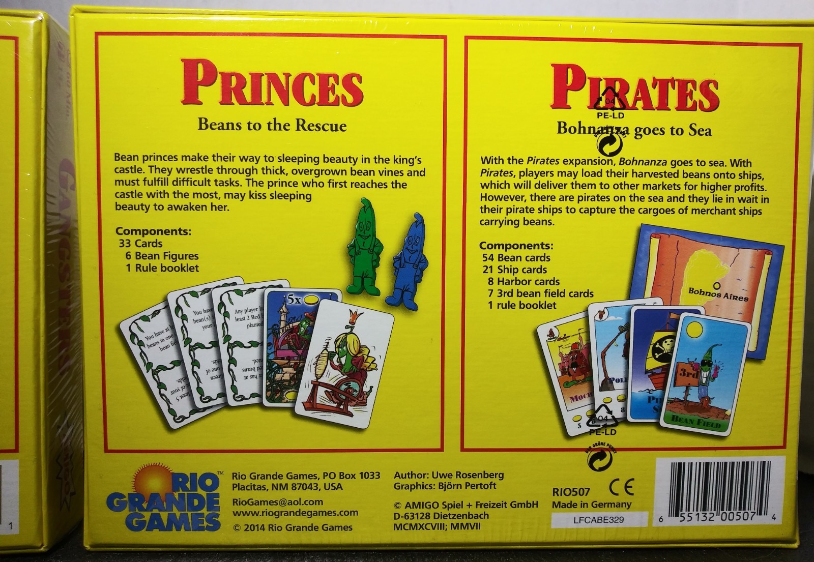 Rio Grande Bohnanza To Bean or Not to Bean! Princess & Pirates Ladies & Gangster