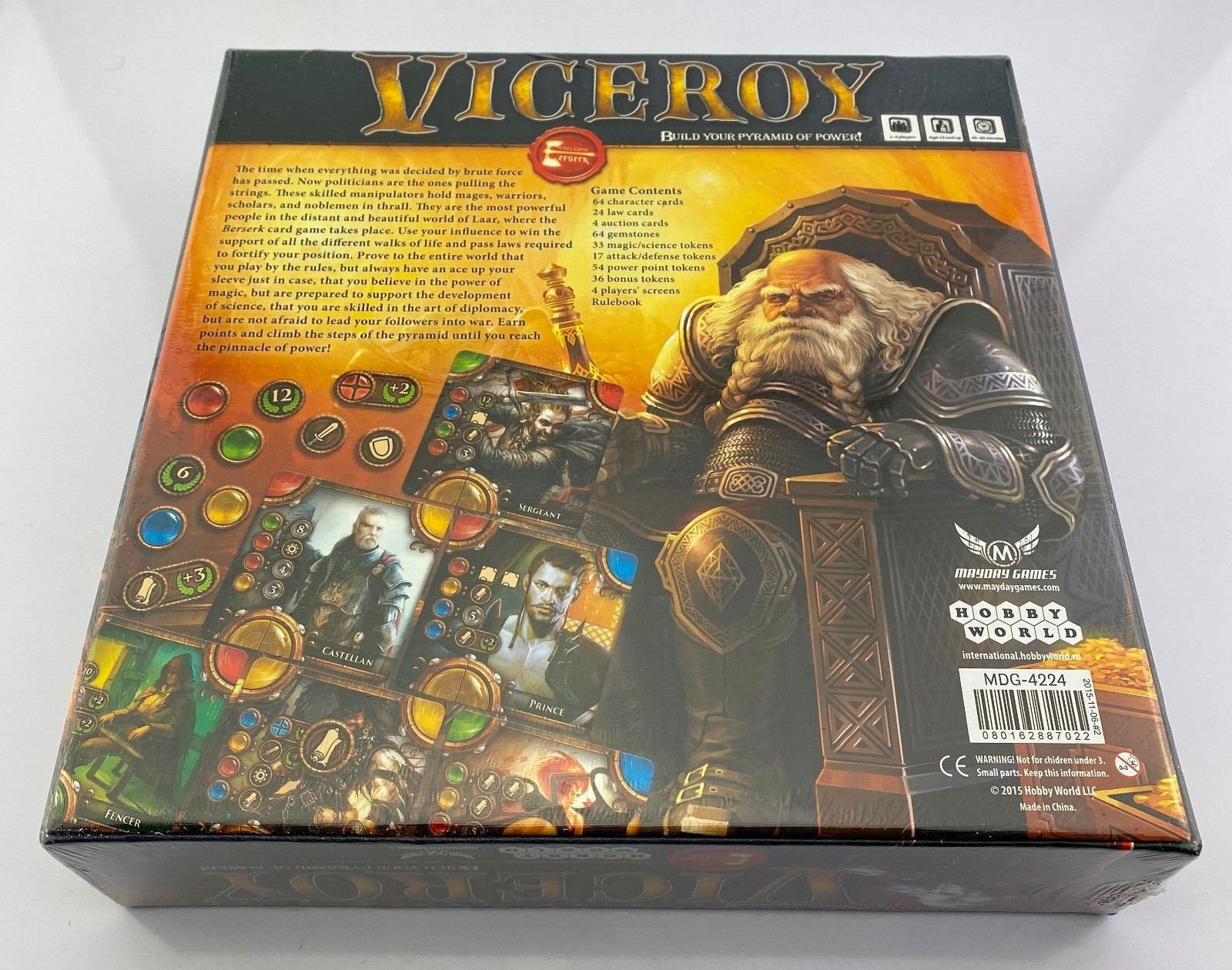 VICEROY Game board by Mayday Games. New and factory sealed.