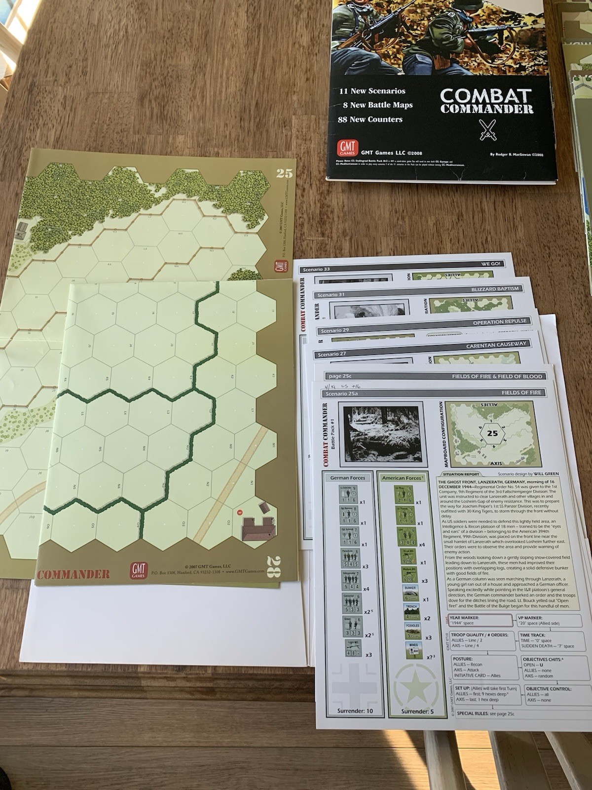 GMT Combat Commander GMT battle pack number 1-5, 7 Not sure complete Counters