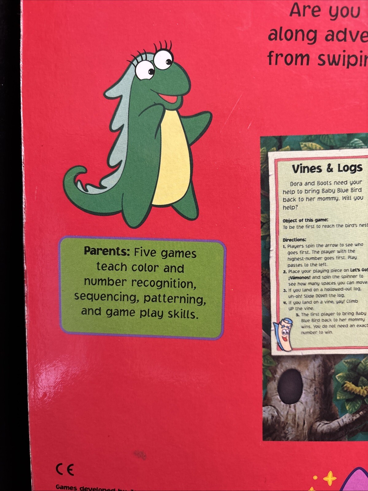 NICK JR. DORA THE EXPLORER ADVENTURE GAME BOOK-5 GAMES & 4 FIGURES-COPYRIGHT2004
