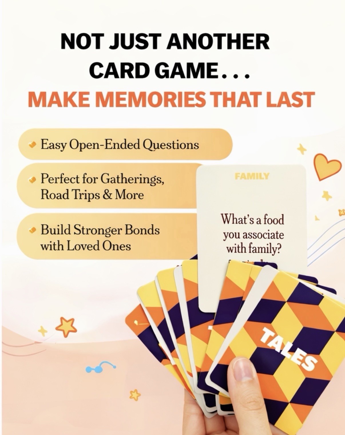 TALES Family Edition Card Game 150 Conversation Cards Fun Game Night All Ages