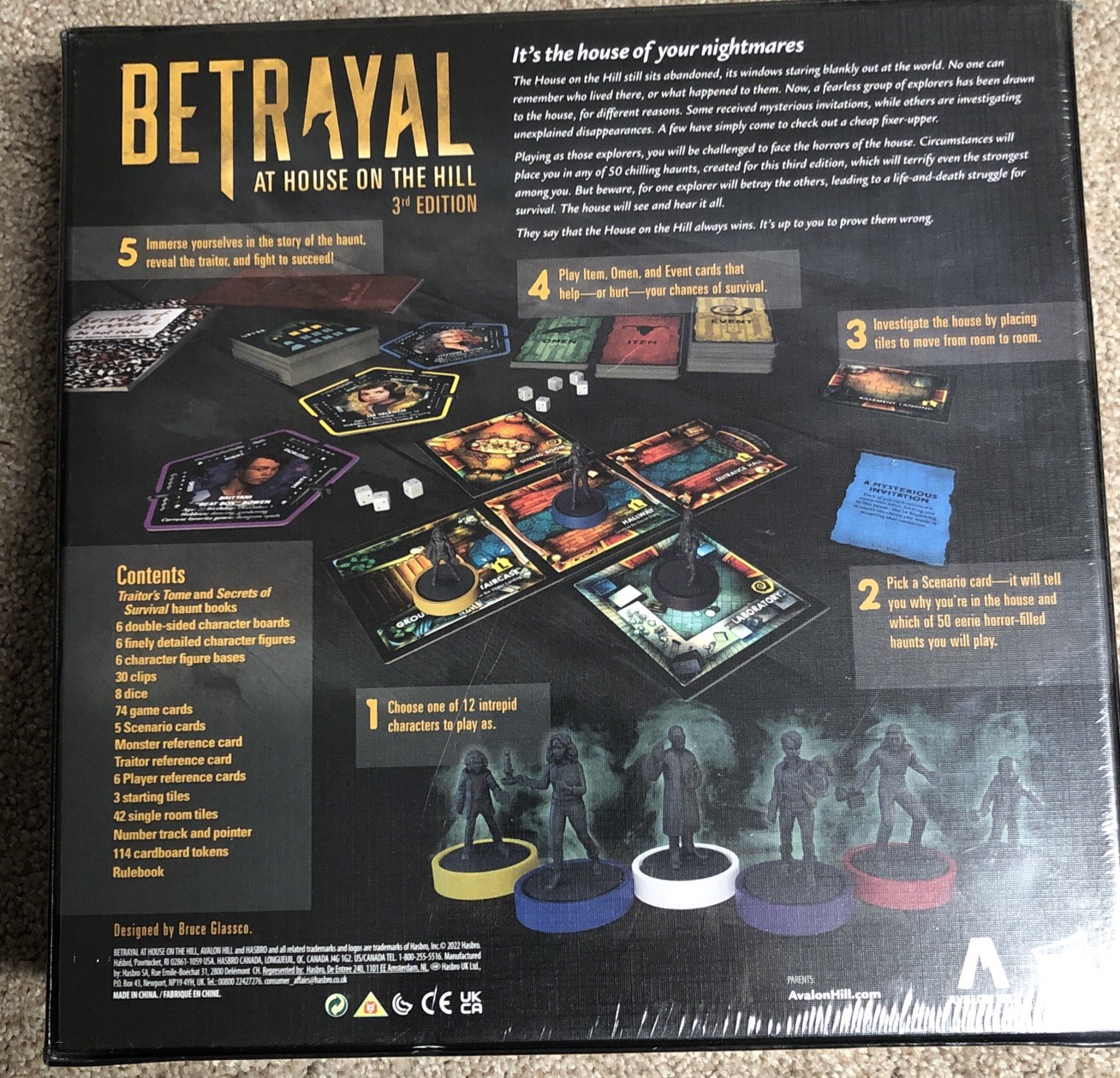 Avalon Hill Hasbro Gaming Betrayal at The House on The Hill 3rd Edition Sealed