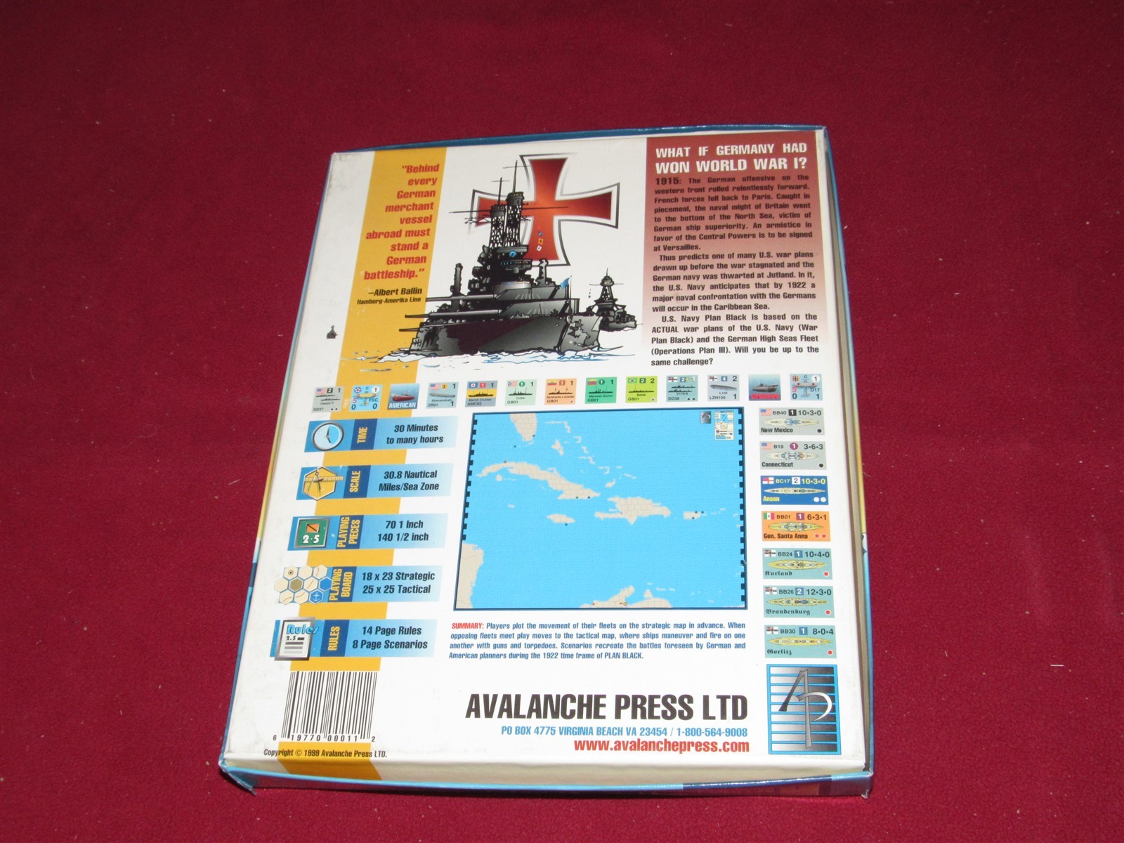 Avalanche Press: Great War at Sea: U.S. Navy: Plan Black: Unpunched