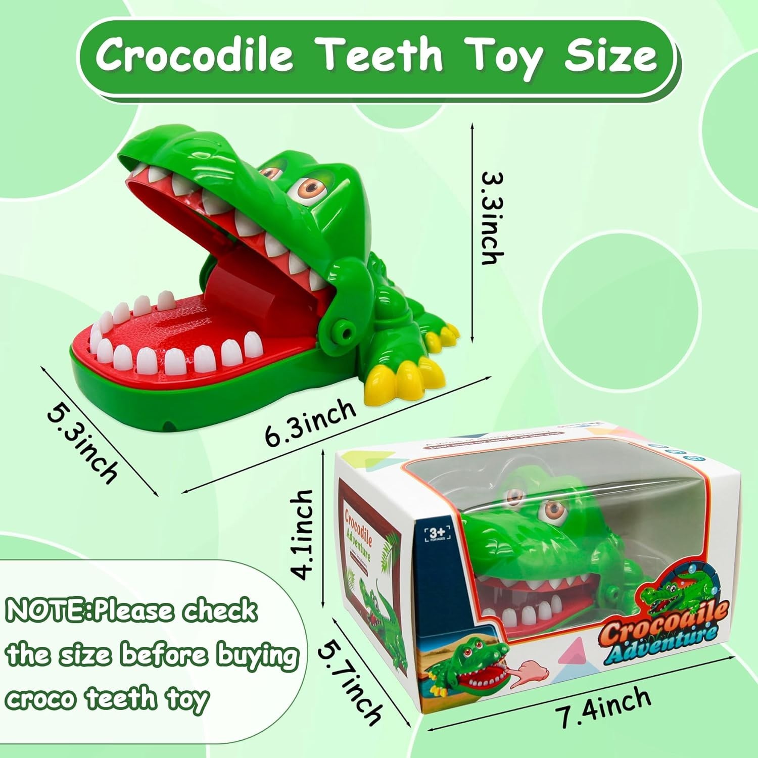 Travel-Friendly Crocodile Dentist Toy – No Batteries Required for Ages 4+