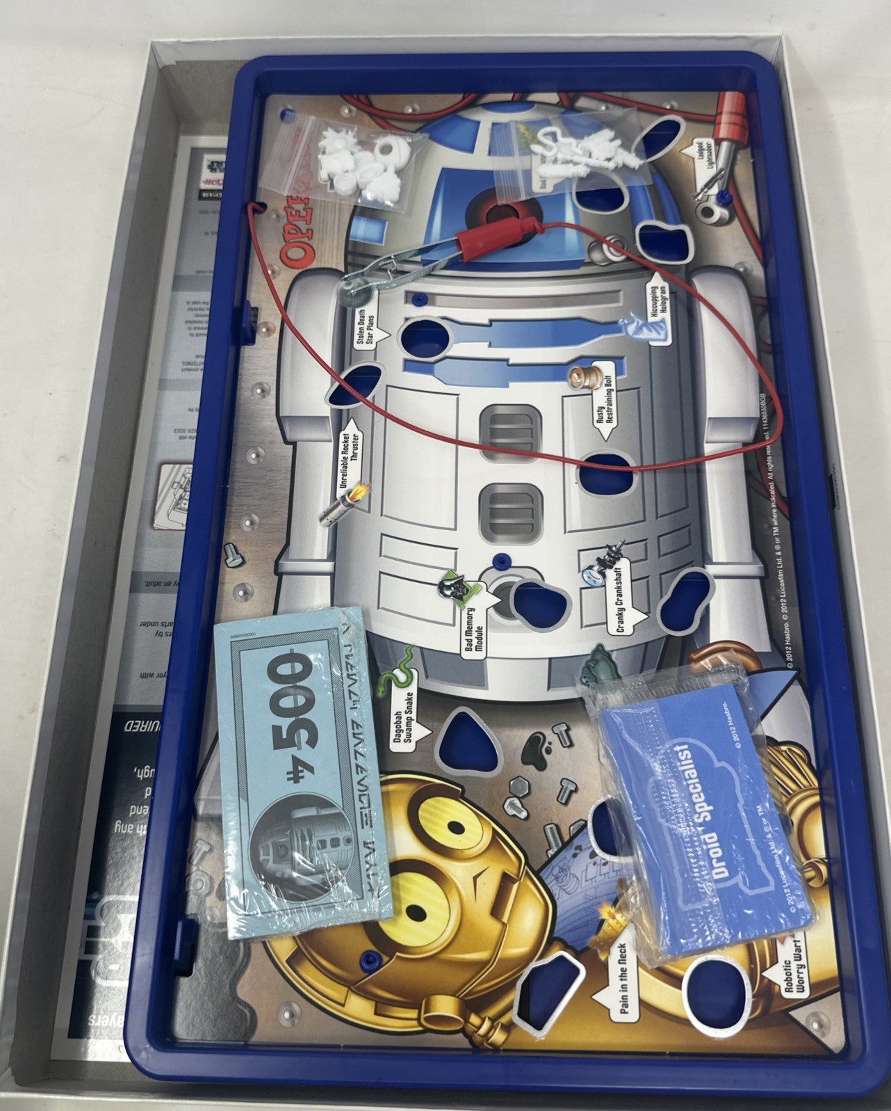Operation Star Wars R2-D2 Board Game Complete Tested Working Hasbro 2012 Clean!
