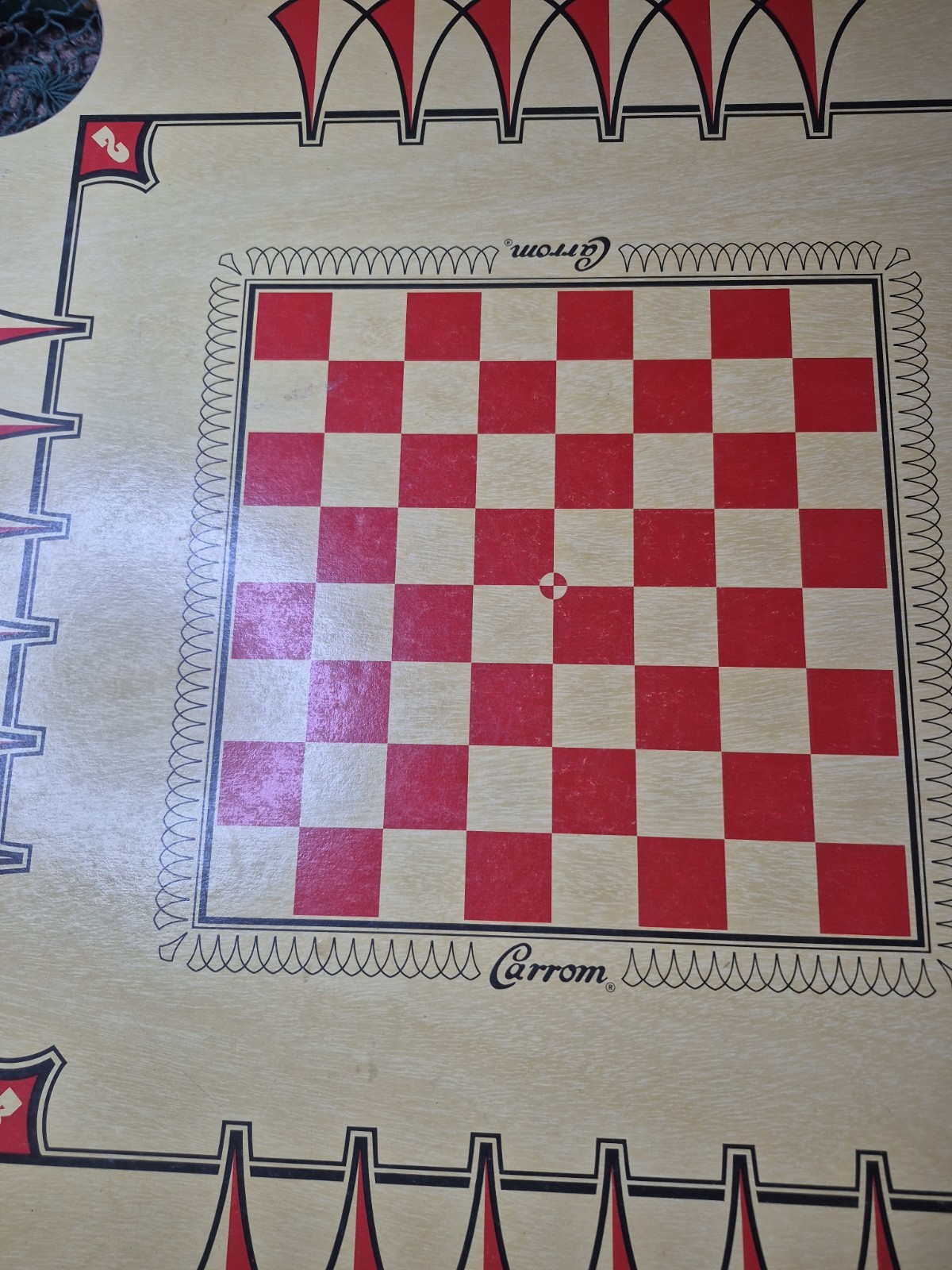 Vintage Carrom Wooden Game Board Table Model 100 Complete In Original Box
