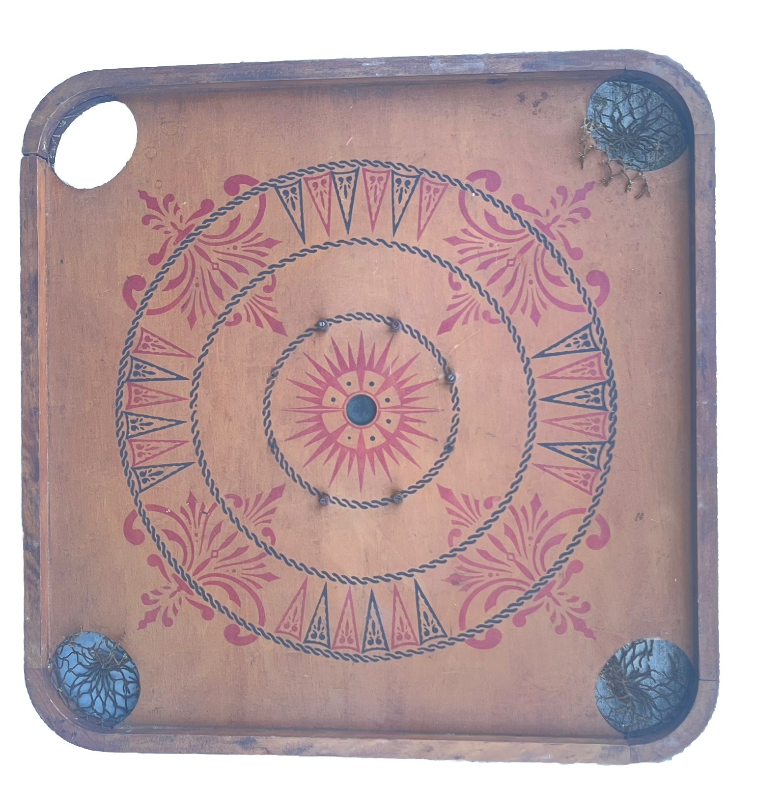 Antique Vintage 2-Sided The Carrom Co Game Board No. 1 Archarena Style E -RARE!
