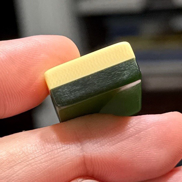 Mahjong Lot 8 Random Tiles French Ivory Piroxloid Green Jellyback 20’s [