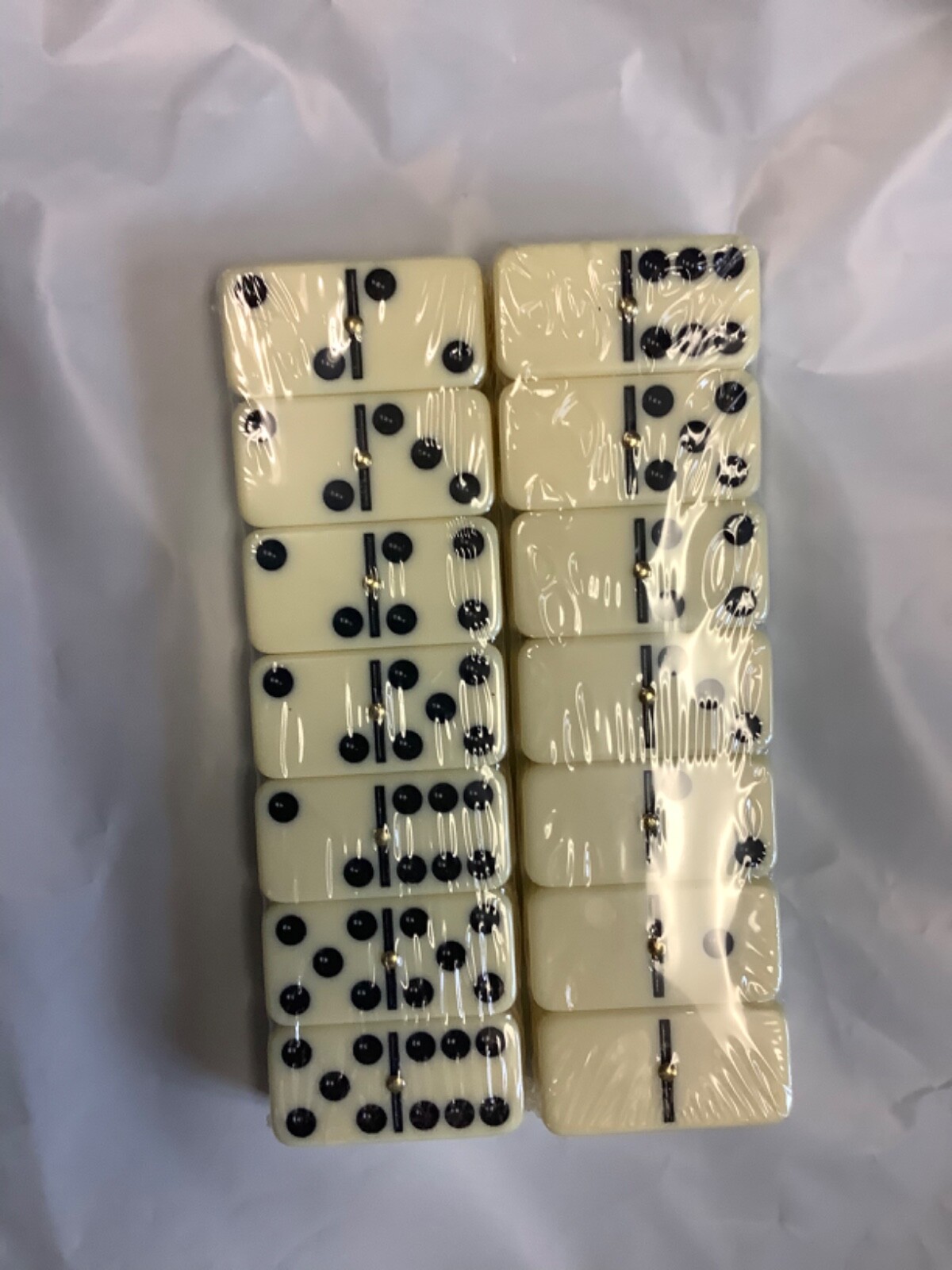 DOMINOES Set of 28 Double Six Dominoes with Wooden Case New Brybelly