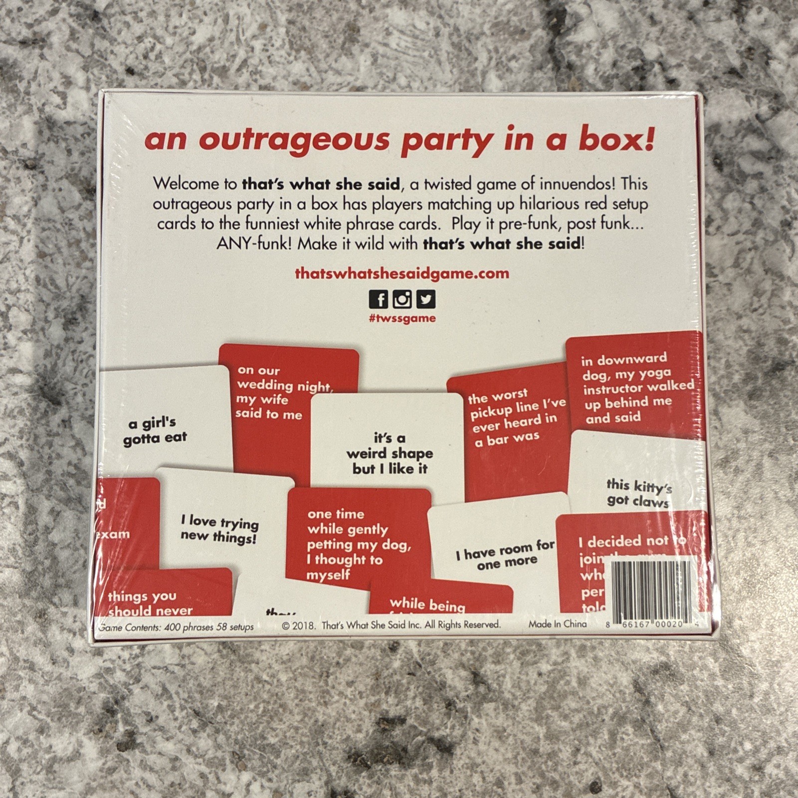That’s What She Said – The Party Game of Twisted Innuendos Board Game New Sealed